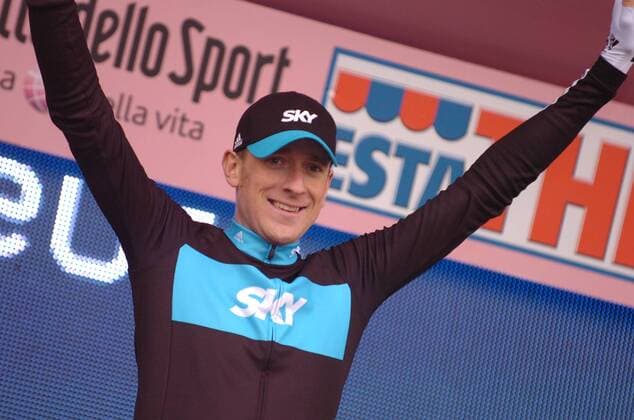 2010, Giro d Italia, Amsterdam - Amsterdam: Team Sky 2010, Bradley Wiggins - Etappensieger -  o0 Siegerehrung Freude