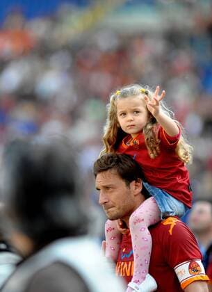 Francesco TOTTI (AS Rom) mit Tochter Chanel AntoniettaxBaldassarre o0 Familie Kind