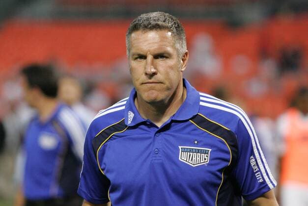 05 May 2010: KC head coach Peter Vermes. DC United defeated the Kansas City Wizards 2-1 at RFK Stadium in Washington, DC in a regular season Major League Soccer game. Icon918100505006 EDITORIAL USE ONLY