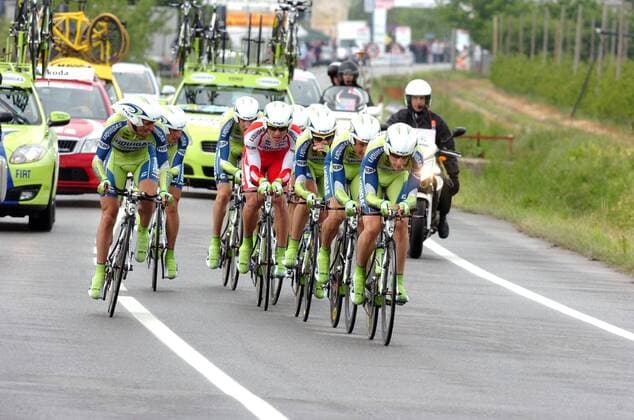 Giro d Italia 2010, 4. Etappe: Savigliano - Cuneo: Team Liquigas mit Maciej Bodnar 