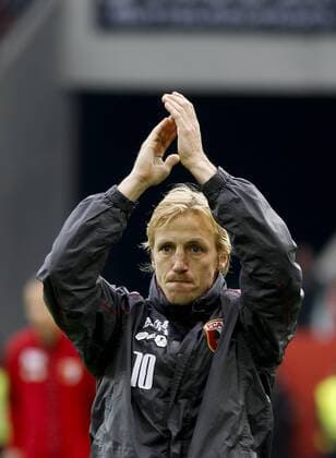 Michael THURK (FC Augsburg) Fussball, Relegation 1. 2. BL, Rückspiel, 16.05.2010, 1.FC Nürnberg vs FC Augsburg o0 Enttäuschung
