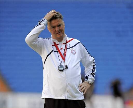 21.05.2010, Fussball UEFA Championsleague-Finale 2010, Abschluss-Training am Vortag von FC Bayern München. Trainer Louis van Gaal (München) nachdenklich. o0 pessimistisch