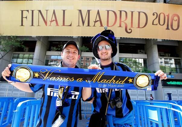 FUSSBALL - CL Finale, MADRID,SPANIEN,22.MAI.10 - FUSSBALL - UEFA Champions League Finale, Inter Mailand. Bild zeigt Fans von Inter. 
