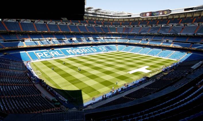 FUSSBALL - CL Finale, MADRID,SPANIEN,22.MAI.10 - FUSSBALL - UEFA Champions League Finale, Bild zeigt das Estadio Santiago Bernabeu. Keyword: Stadion.  o0 Real Madrid CF o0 Leere