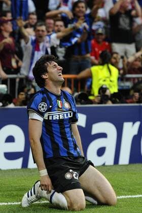 FC Bayern München (rot) vs. Inter Mailand (blau) - Diego Milito  o0 Jubel, Freude,