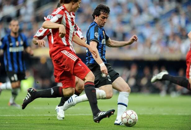 FUSSBALL CHAMPIONS LEAGUE FINALE SAISON 2009 2010 FC Bayern Muenchen - Inter Mailand 22.05.2010, TOR zum 0:1 durch Diego Milito (Inter Mailand, re.) - 