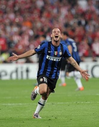 CHAMPIONS LEAGUE FINALE SAISON 2009 2010 FC Bayern Muenchen - Inter Mailand 22.05.2010 JUBEL Inter; Wesley Sneijder  o0 Freude