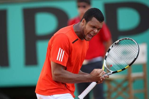 TENNIS : ROLAND GARROS: JO-WILFRIED TSONGA - FRA xN.LEGOUIC FEPx  o0 Jubel Freude