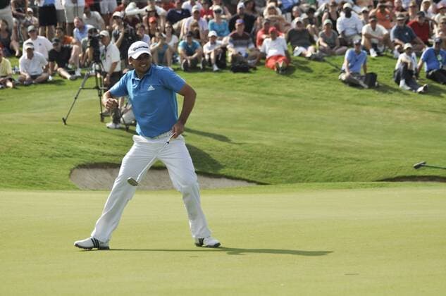 Jason Day (USA) after winning the HP Byron Nelson in Dallas, Texas. May 23, 2010 xCooperxNeillx  ActionPlus11045350 o0 Jubel Freude Sieg