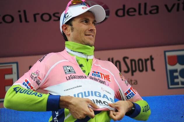 Giro d Italia 2010, 19. Etappe: Brescia - Aprica: Ivan Basso (Liquigas) im rosa Trikot  o0 Jubel, Freude,