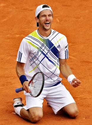 French Open 2010 PARIS,FRANKREICH,29.MAI.10 - ATP World Tour, Grand Slam, Roland Garros. Bild zeigt den Jubel von Juergen Melzer (AUT). 