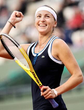 TENNIS - WTA, French Open 2010 PARIS,FRANKREICH,31.MAI.10 - TENNIS - WTA, Grand Slam, Roland Garros French Open 2010. Bild zeigt den Jubel von Yaroslava Shvedova (Kasachstan).  o0 Jubel Freude