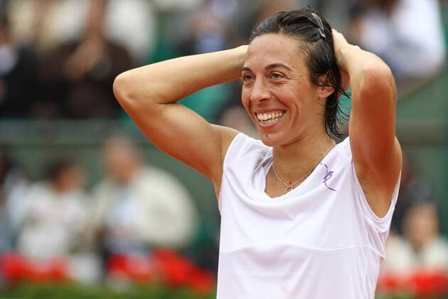 Francesca Schiavone, ITA, playing the quarterfinal of 2010 Tennis French Open in Paris at Roland Garros, 01 06 2010 -