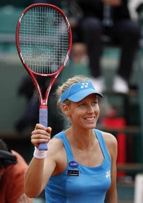 French Open 2010, Roland Garros, Paris, Frankreich,Sport, Tennis, ITF Grand Slam Tournament, Elena Dementieva (RUS) bedankt sich