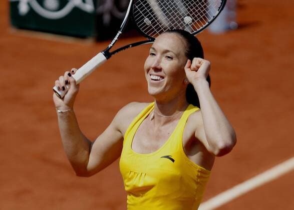 French Open 2010, Roland Garros, Paris, Frankreich,Grand Slam - Jelena Jankovic (SRB) jubelt