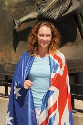 Roland Garros 2010 - 04.06.2010 - WTA - Samantha Stosur (Australien)  JeanBibardFEP o0 Fahne, Nationalfahne