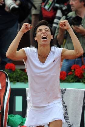 Francesca Schiavone (ITA) - Siegerin der French Open - NxLEGOUICxFEP  o0 Jubel Freude Paris