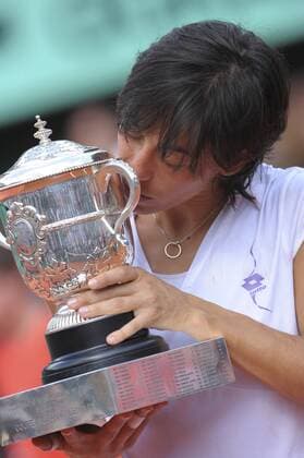 Francesca Schiavone (ITA) - Siegerin der French Open --- JBAutissier  o0 Jubel Freude Paris