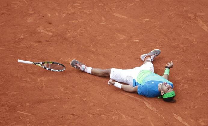 Rafael NADAL (ESP) gewinnt die French Open 2010 - . PUBLICATIONxONLYxINxGER o0 Sieg o0 Jubel