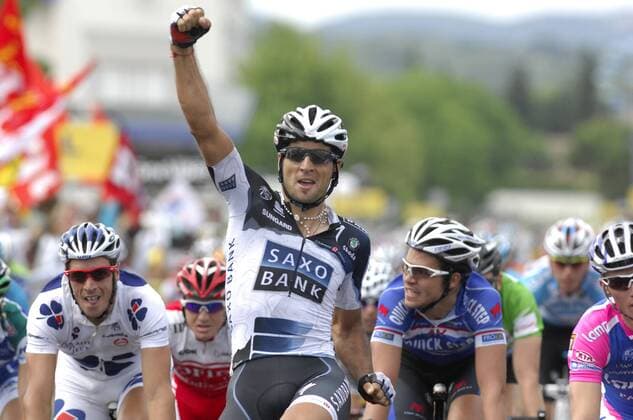 Criterium du Dauphine Libere 2010, 2. Etappe, Annonay - Bourg Saint Andeol - Etappensieger Juan Jos Haedo (Saxo Bank) - 