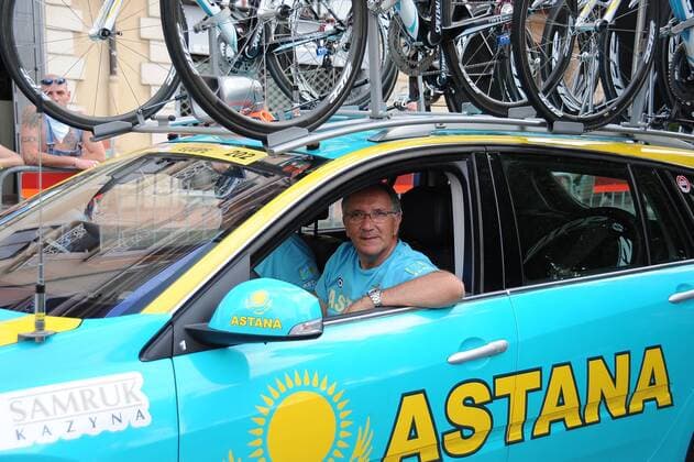 2010, Criterium du Dauphine Libere, tappa prologo Evian les Bains, Sportlicher Leiter Giuseppe Martinelli (Astana) - 
