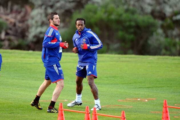 Training Frankreich - Knysna - 08 06 2010 - Sydney GOVOU (R) - Andre Pierre GIGNAC - -AnthonyBibardFEP-