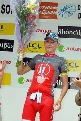Janez Brajkovic (SLO Team RadioShack) - Podium - Stagewinner - Event: Criterium du Dauphine Libere 2010 - Stage 3 - Monteux to Sorgues 49.0 km - Date: 09.06.2010 - Location: Sorgues - Vaucluse