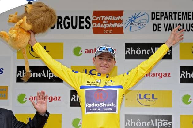 Criterium du Dauphine Libere - ProTour - 3. Etappe: Monteux Sorgues - Zeitfahren - Janez Brajkovic (SLO) - Radioshack xPhotoNewsx -  o0 Jubel, Freude, Einzelzeitfahren