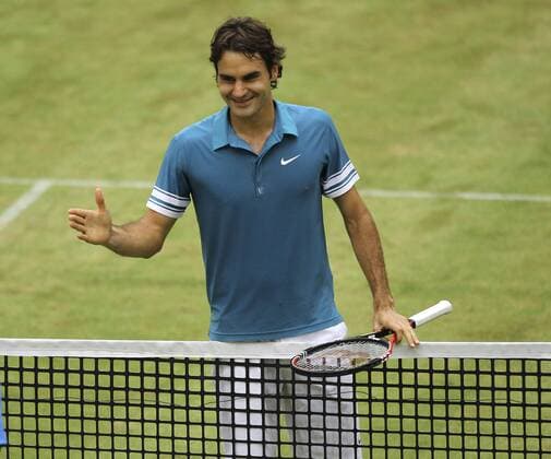 Roger FEDERER (SUI) Gerry Weber Open in Halle Westfalen o0 Jubel, Freude