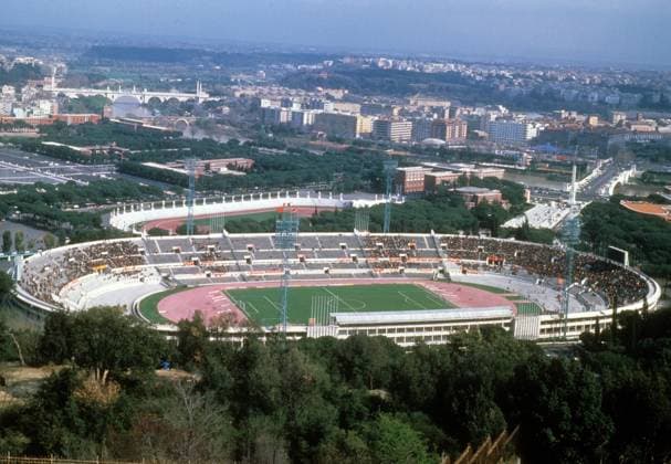 Olympiastadion in Rom Fußball Herren 1980 Totale