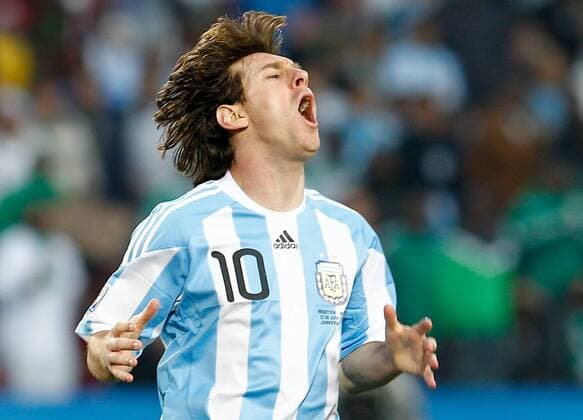 Lionel MESSI - Argentinien (blau) vs. Nigeria (grün) x(4)xAndrexChacox xFotoarenax  (824) o0 Enttäuschung Verzweiflung