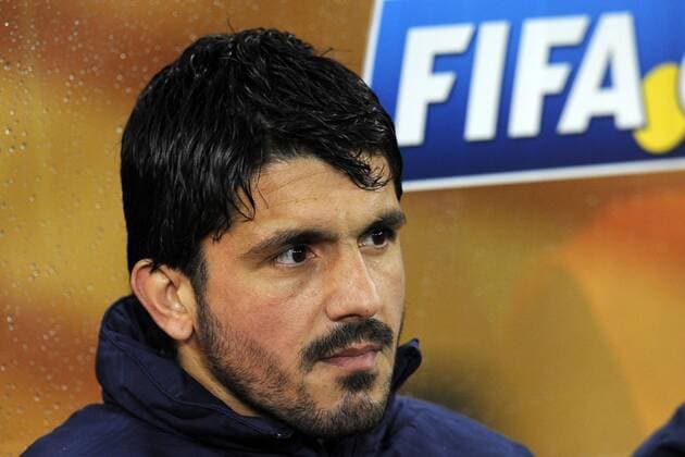 14 06 2010, Italien (blau) vs Paraguay (rot weiß) --- Gennaro Gattuso (ITA) 