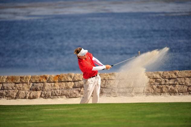 PEBBLE BEACH, CA - JUNE 17: Russell Henley (USA) on the 18th during the first round of the 110th U.S. Open at Pebble Beach Golf Links in Pebble Beach, California - ZUMAcg3