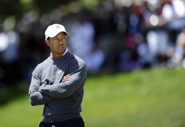 17 June 2010: Tiger Woods (USA) during the first round of play of the USGA 2010 U.S. Open Championship at Pebble Beach Golf Links, Pebble Beach, California. Icon12810061726 EDITORIAL USE ONLY