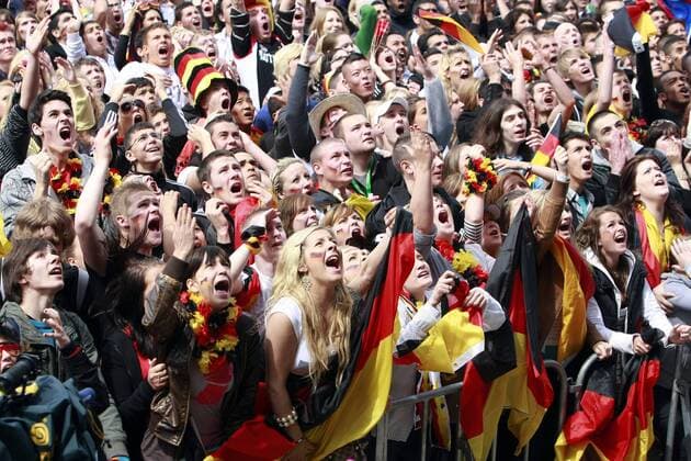 Football - soccer: FIFA World 2010, Public Viewing Hamburg, Germany (GER), Fans of Germany xHOCHxZWEIx xPhilippxSzyzax