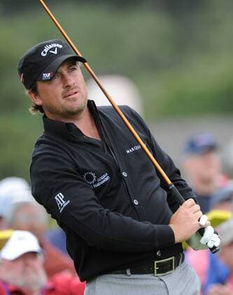 Graeme McDowell (GBR) watches his drive off of the 6th tee box during the second round of the U.S. Open in Pebble Beach, California on June 18, 2010.  PBP20100618309 o0 mc dowell