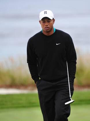 Tiger Woods (USA) comes off of the 10th green during the second round of the U.S. Open in Pebble Beach, California on June 18, 2010.  PBP20100618315