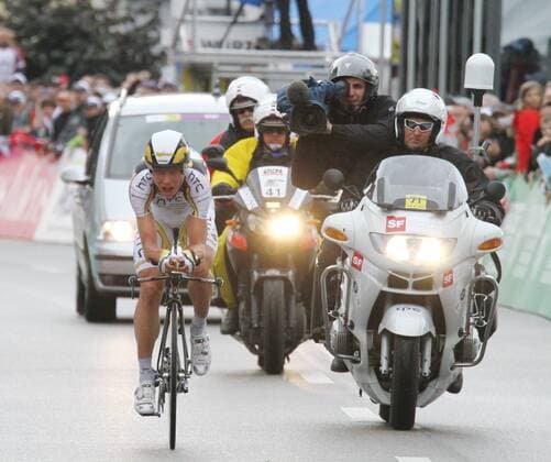Radsport Tour de Suisse 2010 . Tony Martin Deutschland Team HTC Columbia Etappensieger im Schlusszeitfahren 20.Juni 2010 