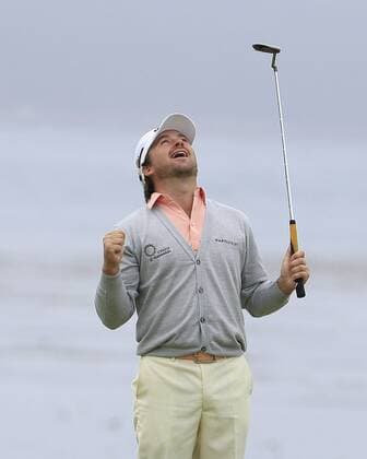 June 20, 2010: US OPEN Champion Graeme McDowell (Northern Ireland) looks to the sky after his winning put on the 18th green, during the final round of the 110th US Open at Pebble Beach Golf Links, Pebble Beach California. . - ZUMAcj3 o0 Mc Dowell, Jubel, Freude,