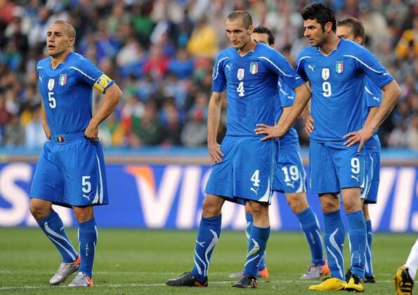 La delusione di Fabio Cannavaro, Giorgio Chiellini - Vincenzo Iaquinta (Italy) - Slovakia vs Italy giorgioxperottino