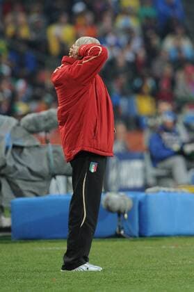 Coach Marcello Lippi (Italy) - Slovakia vs Italy giorgioxperottino o0 Nationaltrainer Enttäuschung