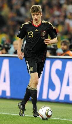 June 23, 2010 - Johannesburg, South Africa - Thomas Mueller of Germany in action during the 2010 FIFA World Cup soccer match between Ghana and Germany at Soccer City Stadium on June 23, 2010 in Johannesburg, South Africa. - ZUMAgh1