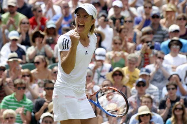 Tennis : Tournoi de Wimbledon - 25.06.2010 - Justine Henin (BEL) - xPhotoNewsx  o0 Jubel, Freude