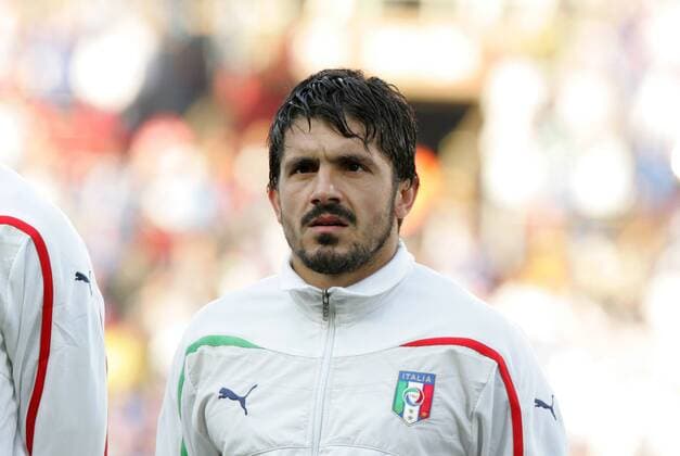 24 JUN 2010: Gennaro Gattuso (ITA). The Slovakia National Team (white) defeated the Italy National Team (blue) 3-2 at Ellis Park Stadium in Johannesburg in a 2010 FIFA World Cup Group F match. Icon009100624208 EDITORIAL USE ONLY