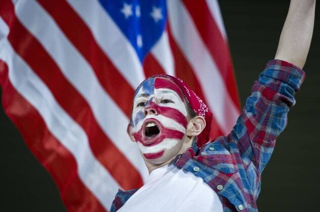 USA fans, JUNE 26, 2010 - Football : 2010 FIFA World Cup Round of Sixteen match at Royal Bafokeng Stadium in Rustenburg -  (012937)