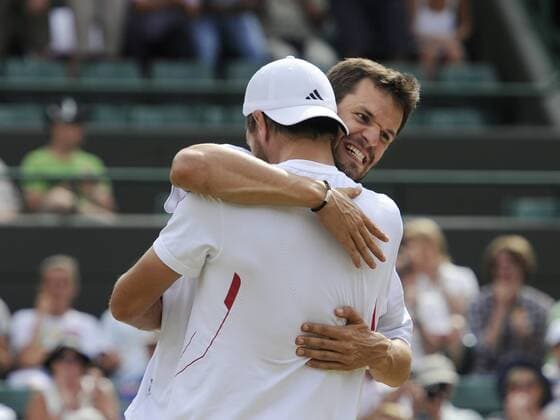 Wimbledon - Halbfinale im Doppel der Herren - Philipp Petzschner (GER, R) und Jürgen Melzer (AUT)