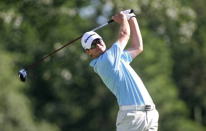 Sean O Hair (USA) watches his drive on the 12th hole during the first round of the AT&T National at Aronimink Golf Club in Newtown Square, Pennsylvania. Icon20810070123 o0 ohair EDITORIAL USE ONLY