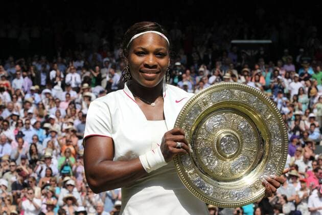 Tennis - The Wimbledon Championships - Serena Williams ( USA ) with Trophy at the All England Lawn Tennis and Croquet Club 