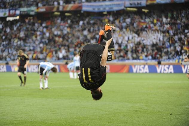 Miroslav KLOSE (GER),Jubel nach Tor zum 4-0,Salto. Argentinien - Deutschland Salto Freude