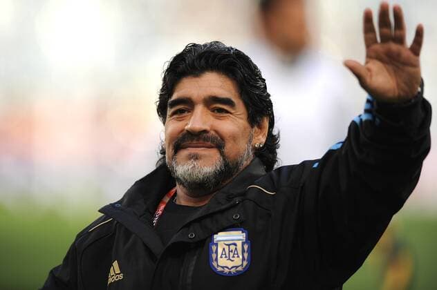 Diego MARADONA (ARG),Trainer ,Brustbild,winkt Argentinien (ARG)-Deutschland (GER), Argentinien - Deutschland o0 Trainer, Nationaltrainer